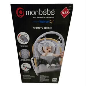Monbebe Serenity Baby Rocker 3 Positions Infant floor chair Grey Stardust
